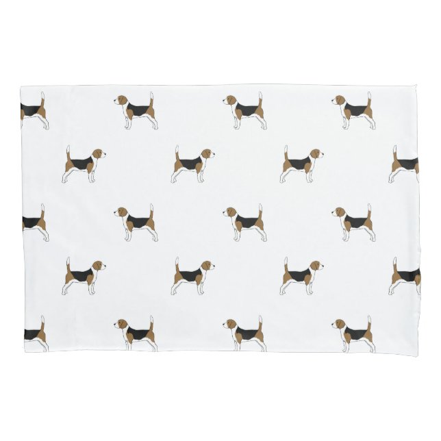 Beagle-Muster Kissenbezug (Vorderseite)