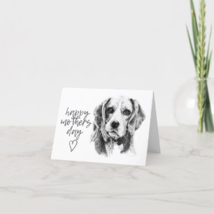 Beagle Muttertagskarte Feiertagskarte