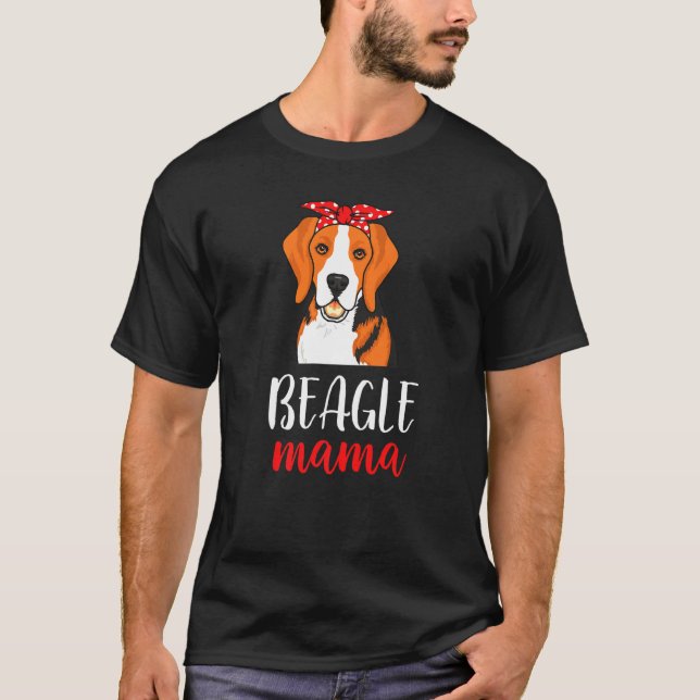 Beagle Muttertier Hund T-Shirt (Vorderseite)