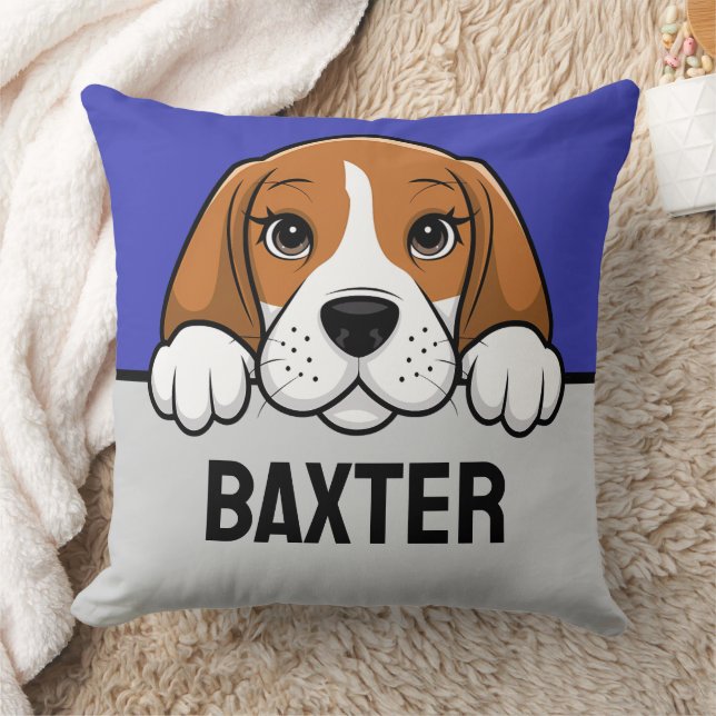 Beagle Niedlicher Personalisierter Welpenhund Love Kissen (Decke)