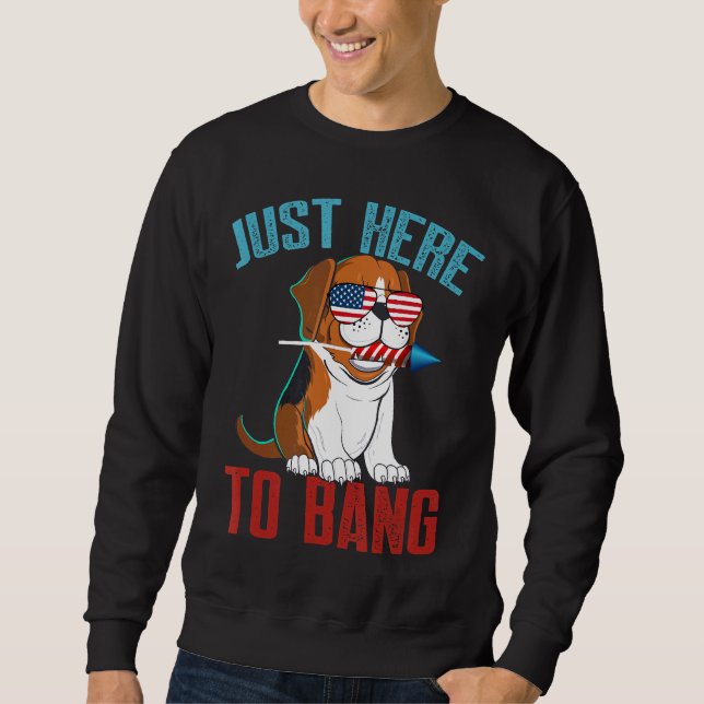 Beagle nur hier zum Bang Sweatshirt (Vorderseite)