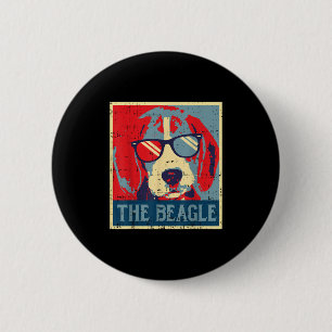 Beagle Obama Poster Vintage Tierhunde D Button
