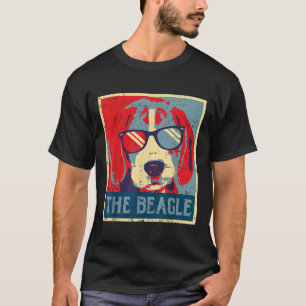 Beagle Obama Poster Vintage Tierhunde D T-Shirt