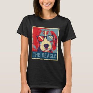 Beagle Obama Poster Vintage Tierhunde D T-Shirt