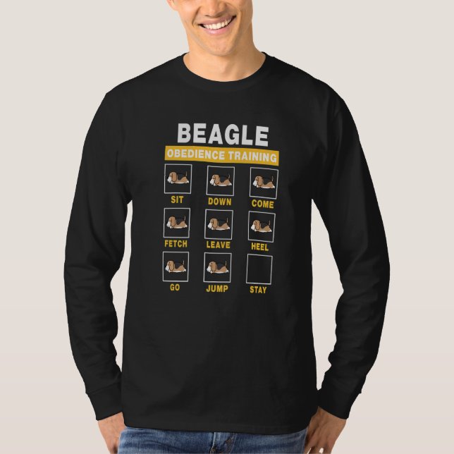 Beagle Obedience Training Dog Guide to Trainer Fun T-Shirt (Vorderseite)
