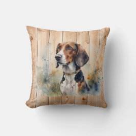 Beagle- oder Foxhound-Jagdhundin Kissen