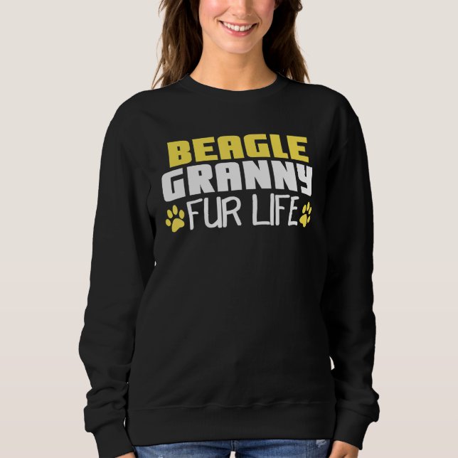 Beagle Oma Beagle für Dog Granny Sweatshirt (Vorderseite)