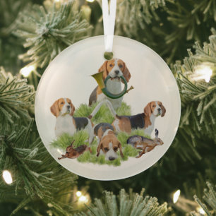 Beagle Ornament Aus Glas
