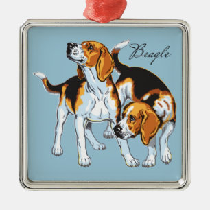 Beagle Ornament Aus Metall