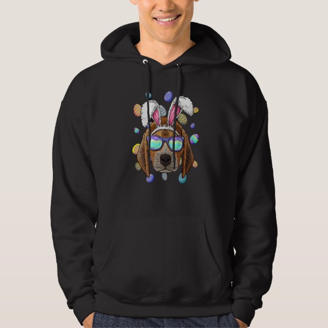 Beagle Osterfest Osterhase Ostereier Jagd Hoodie (Vorderseite)