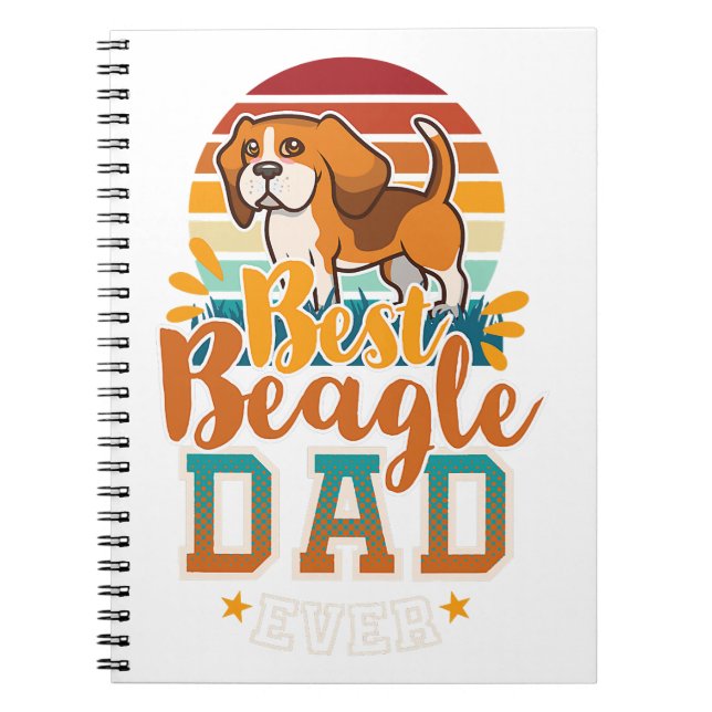 Beagle Papa Englische Beagle Papa ferne Hundeliebh Notizblock (Vorderseite)