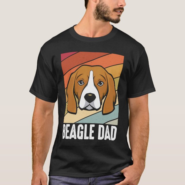 Beagle Papa und Papa T-Shirt (Vorderseite)