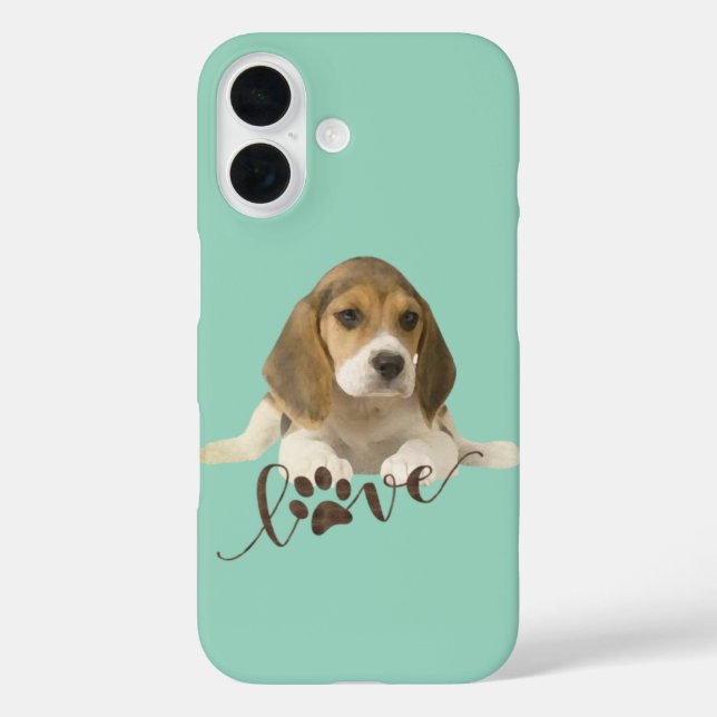 Beagle-Papier-Teller Case-Mate iPhone Hülle (Rückseite)