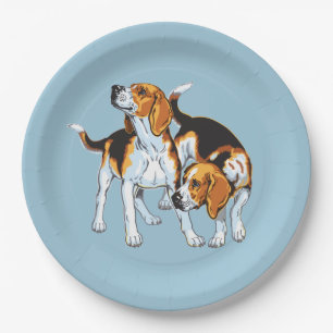 Beagle Pappteller