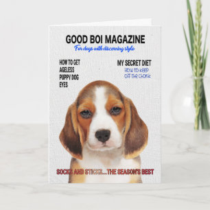 Beagle Parody Magazine Cover Card Karte