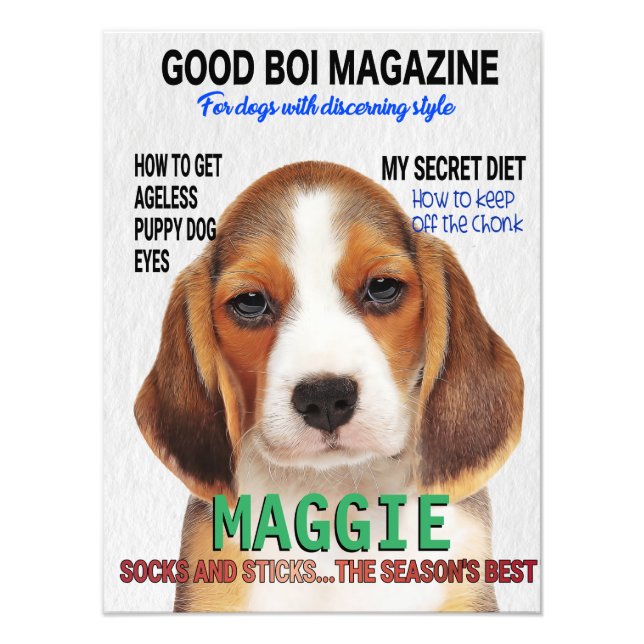 Beagle Parody Magazine Cover Fotodruck (Vorne)