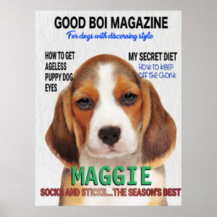 Beagle Parody Magazine Cover Poster