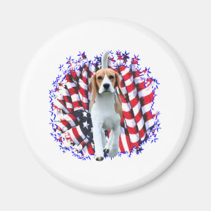Beagle Patriot Magnet