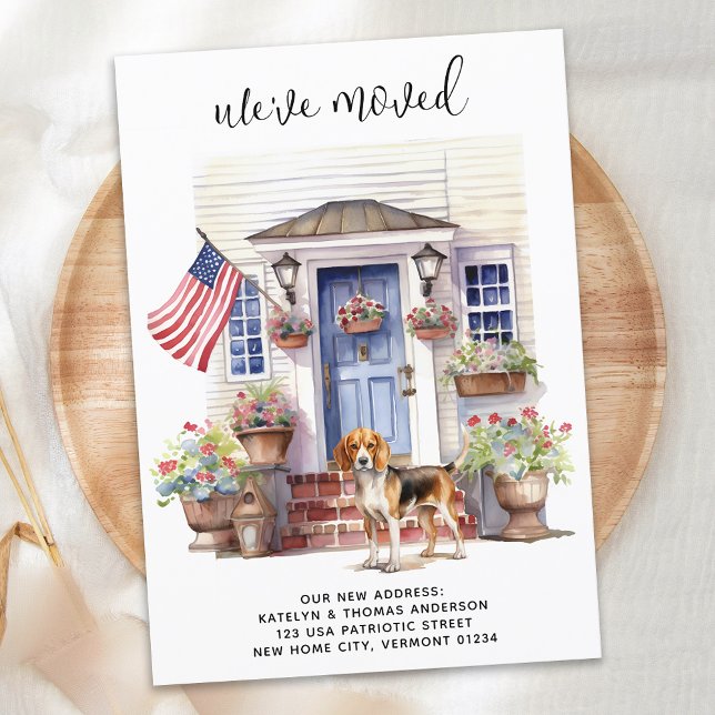 Beagle Patriotische Personalisierte Heimtiere Bewe Ankündigung (Von Creator hochgeladen)