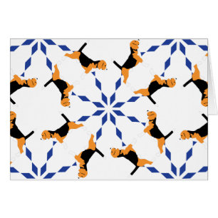Beagle Pattern blau
