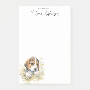 Beagle Personalisiert Hund Lover Niedlich Puppy Post-it Klebezettel