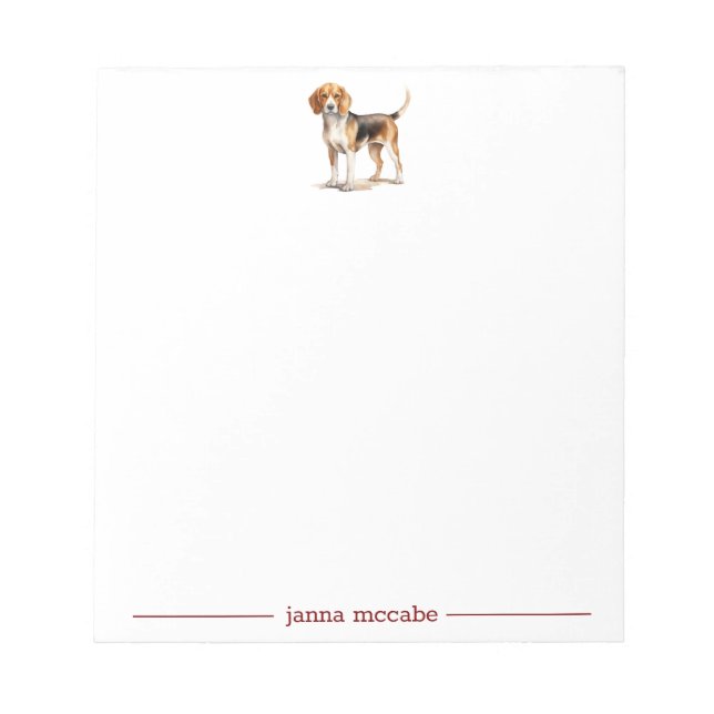 Beagle Personalisiert Notepad Notizblock (Vorderseite)