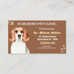 Beagle Pet Clinic Business Cards Visitenkarte