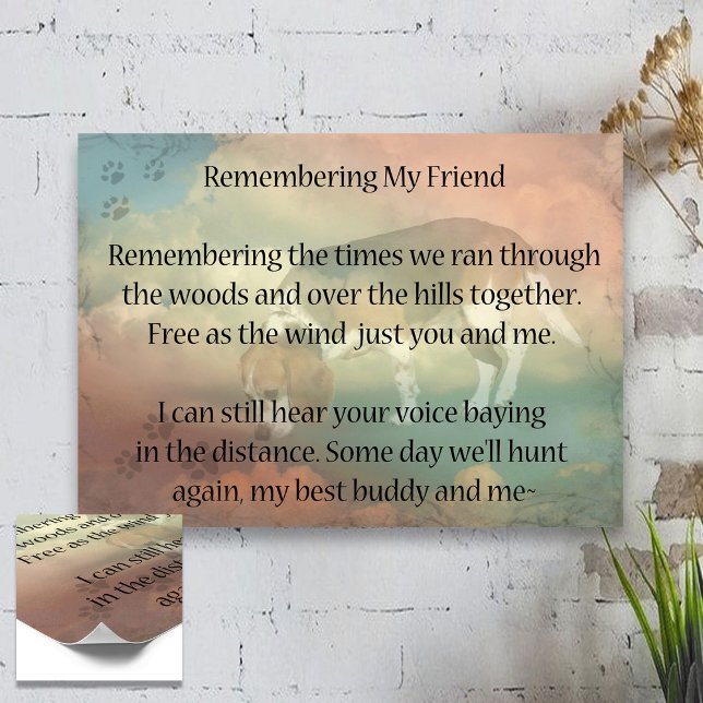 Beagle Pet Loss Poster (Von Creator hochgeladen)