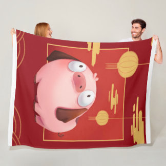 Beagle Pig_Pig Lover Fleecedecke