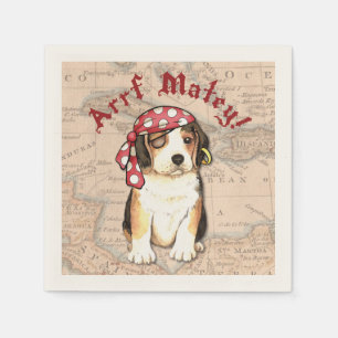 Beagle Pirate Serviette