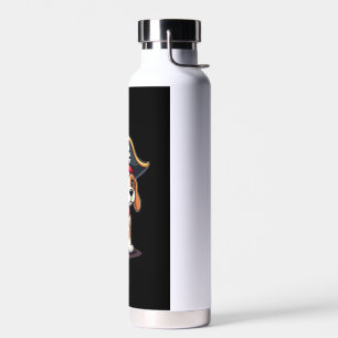 Beagle-Piratenkostüm Jolly Roger Flagge Totenkopf Trinkflasche