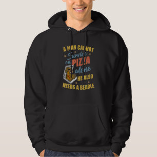 Beagle Pizza Hund spazieren führen Besitzer Welpe Hoodie