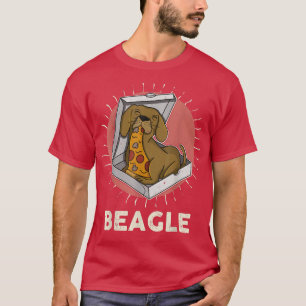 Beagle Pizza Walk Dog Eigentümer Lover Puppy 174 T-Shirt