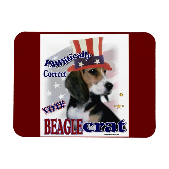 Beagle Politischer Humor Magnet (Horizontal)