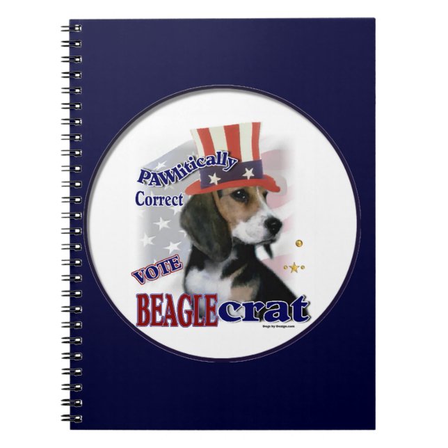 Beagle Politischer Humor Notizblock (Vorderseite)