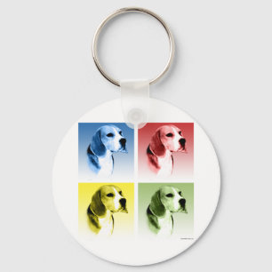Beagle Pop Art Schlüsselanhänger