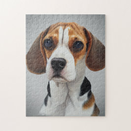 Beagle Portrait Gouache Fine Art Puzzle