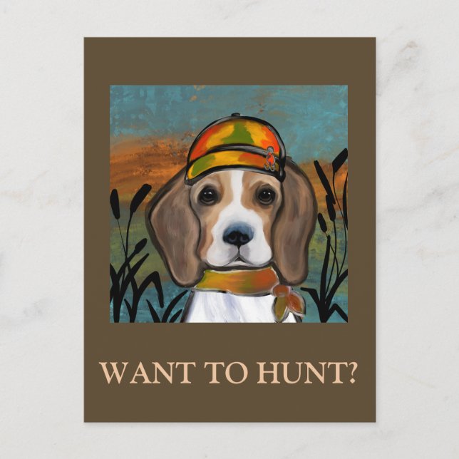 Beagle Postkarte (Vorderseite)