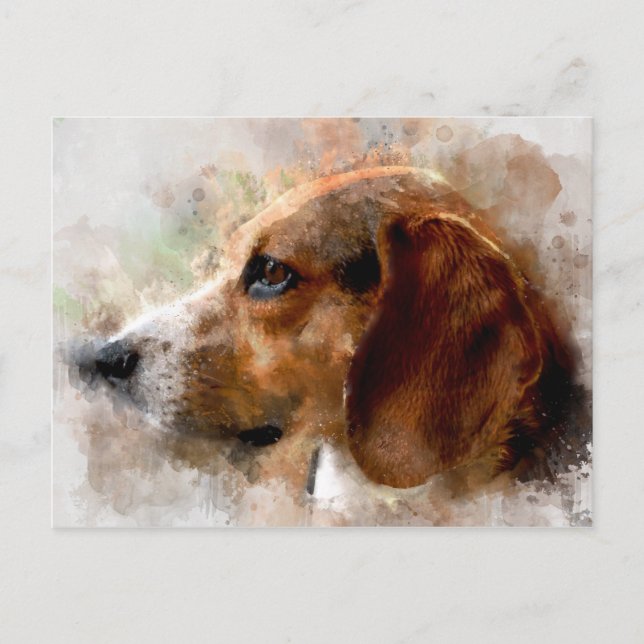 Beagle Postkarte (Vorderseite)