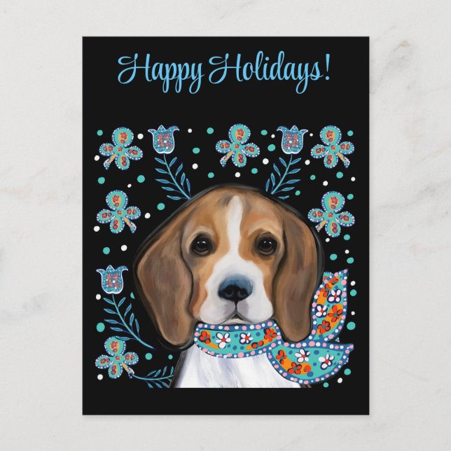 Beagle Postkarte (Vorderseite)