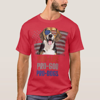 Beagle Pro Life Pro God Pro Hunde T - Shirt