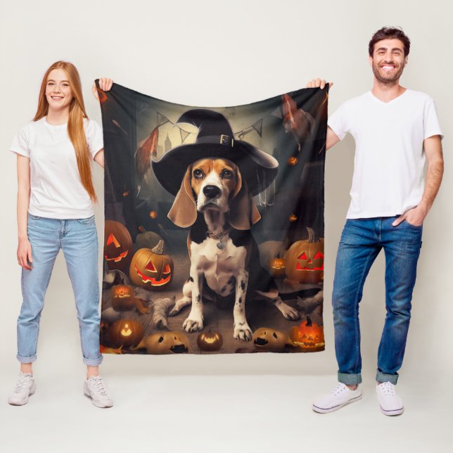Beagle Pumpkins Halloween Beängstigend Fleecedecke (Beispiel)