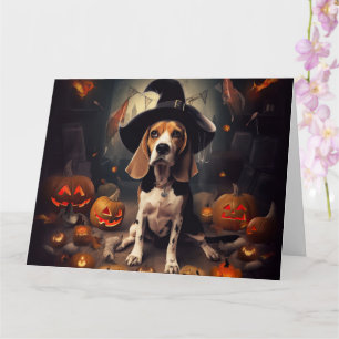 Beagle Pumpkins Halloween Beängstigend Karte