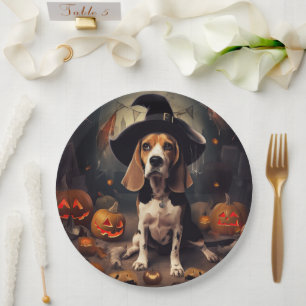 Beagle Pumpkins Halloween Beängstigend Pappteller