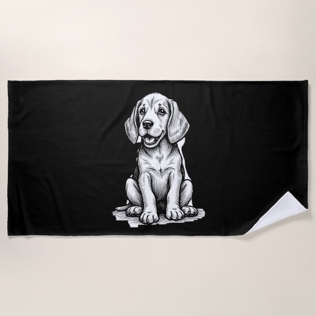 Beagle puppy adorable, family Animal lover Tank To Strandtuch (Vorderseite)