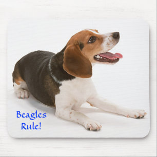 Beagle regieren glücklichen Beagle Mousepad