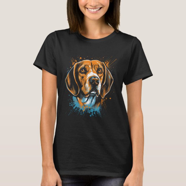Beagle Retro 1 T-Shirt (Vorderseite)