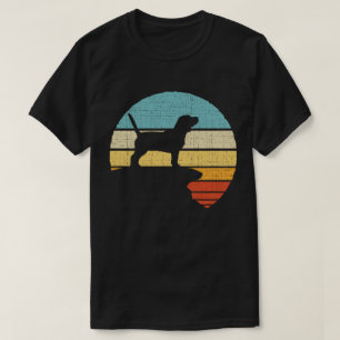 Beagle Retro Vintag 60er 70er Dog Welpenbesitzer L T-Shirt