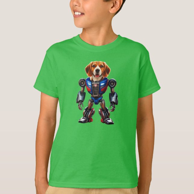 Beagle Robot Kid's T - Shirt (Vorderseite)