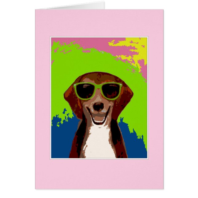 Beagle - rosa Rahmen (Vorne)